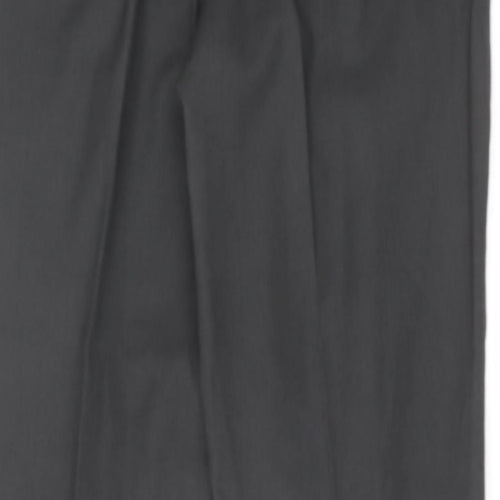 NEXT Mens Grey Polyester Trousers Size 34 in L31 in Regular Zip
