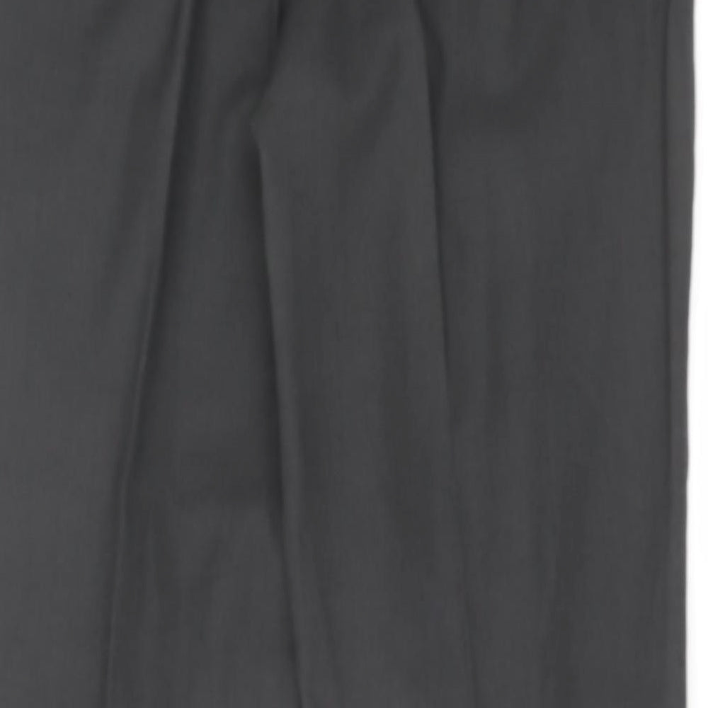 NEXT Mens Grey Polyester Trousers Size 34 in L31 in Regular Zip