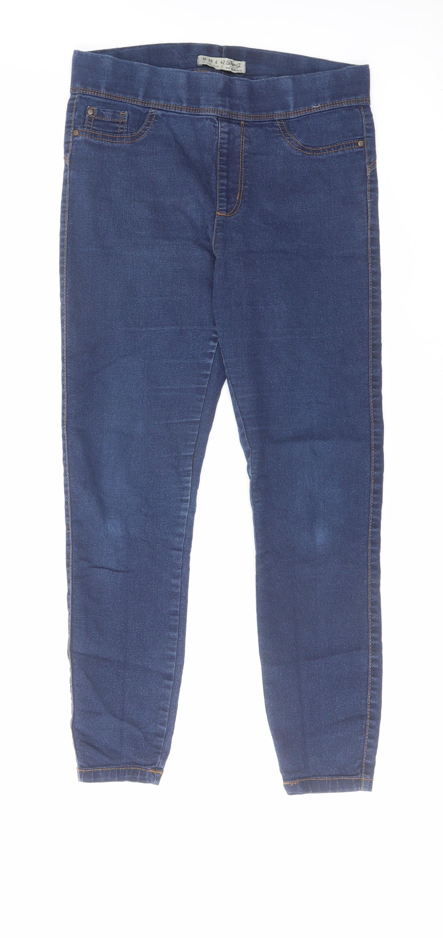 Denim & Co. Womens Blue Cotton Jegging Jeans Size 10 L25 in Regular