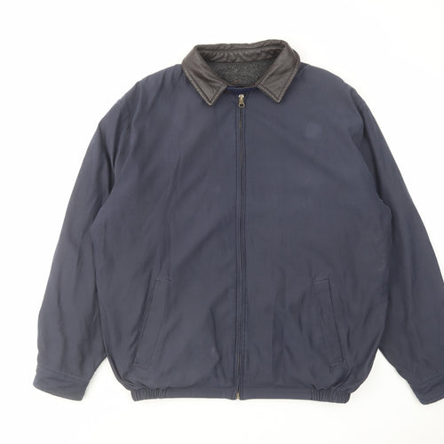 Copperstone Mens Blue Bomber Jacket Coat Size M Zip