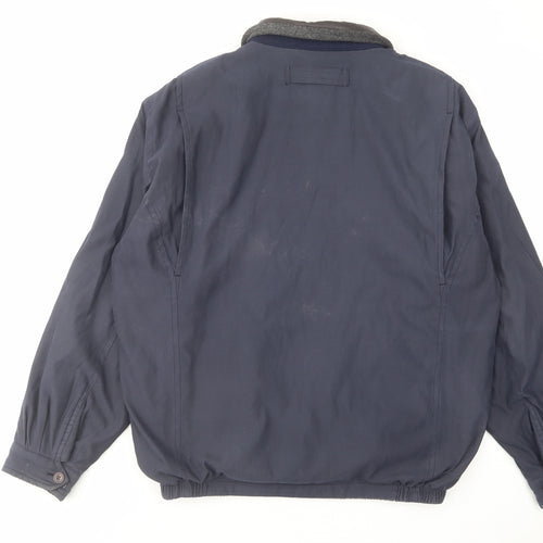 Copperstone Mens Blue Bomber Jacket Coat Size M Zip