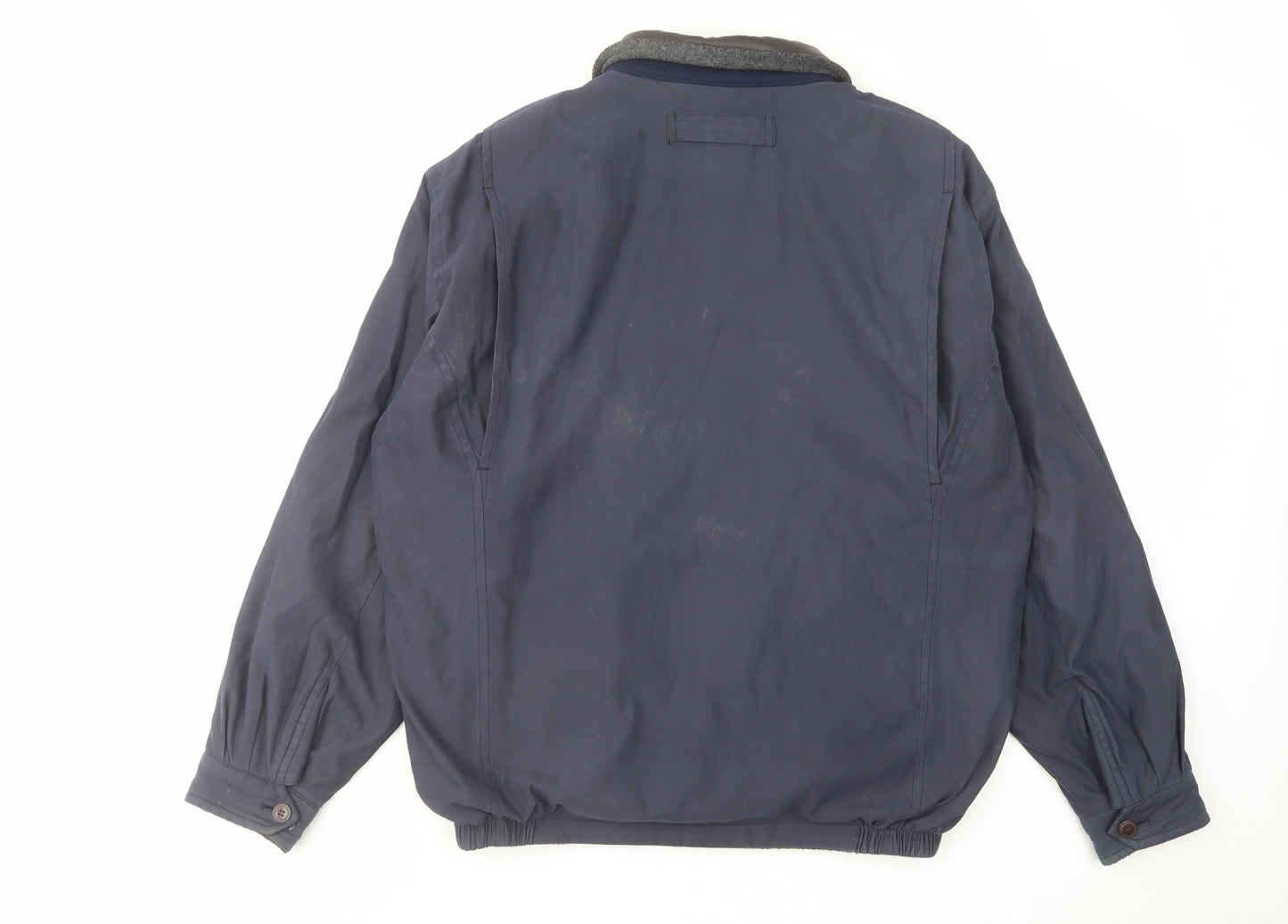 Copperstone Mens Blue Bomber Jacket Coat Size M Zip