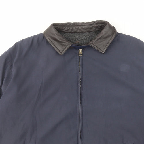 Copperstone Mens Blue Bomber Jacket Coat Size M Zip