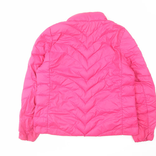 Marks and Spencer Womens Pink Jacket Size 16 Zip