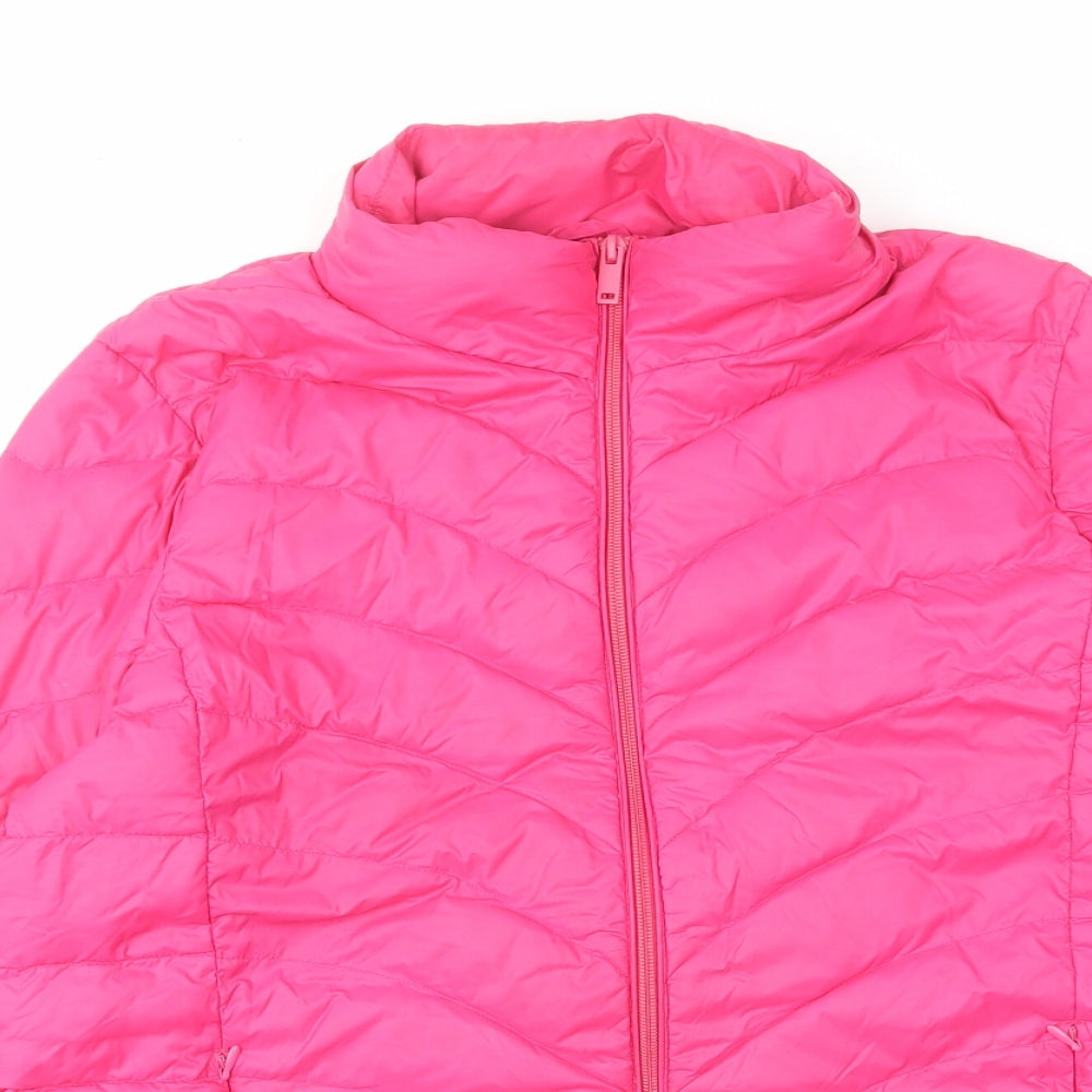 Marks and Spencer Womens Pink Jacket Size 16 Zip
