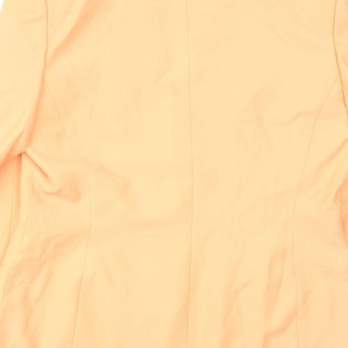 Mansfield Womens Orange Jacket Blazer Size 14 Button
