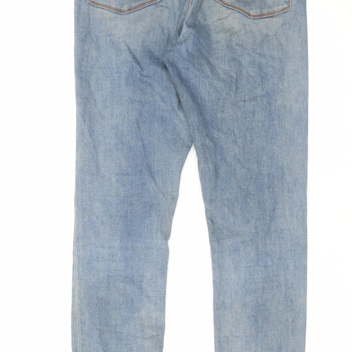 ASOS Womens Blue Cotton Skinny Jeans Size 28 in L32 in Regular Zip