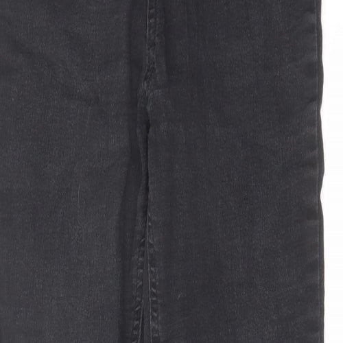 F&F Womens Black Cotton Skinny Jeans Size 10 L28 in Regular Zip