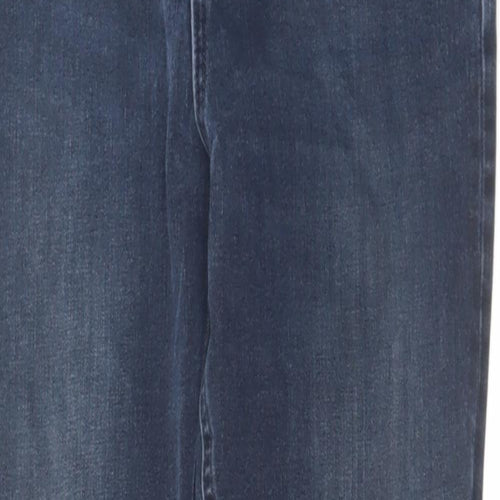 Marks and Spencer Womens Blue Cotton Skinny Jeans Size 28 in L27 in Regular Zip