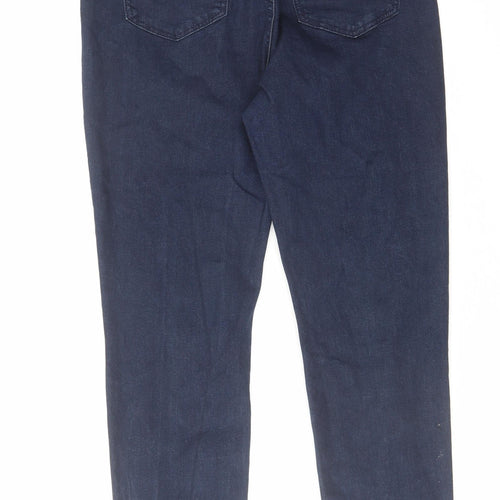 Misspap Womens Blue Cotton Skinny Jeans Size 12 L29 in Regular Zip