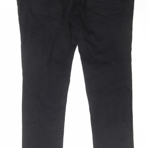 Burton Mens Black Cotton Straight Jeans Size 38 in L29 in Regular Zip
