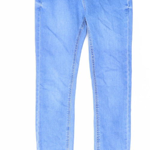 Denim & Co. Womens Blue Cotton Skinny Jeans Size 8 L27 in Regular Zip