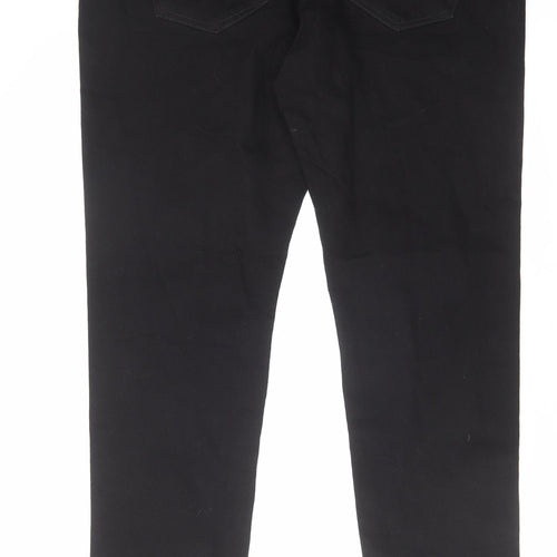 Abercrombie & Fitch Mens Black Cotton Straight Jeans Size 38 in L32 in Regular Zip