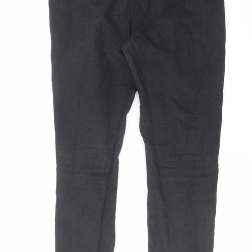Boohoo Womens Black Cotton Skinny Jeans Size 12 L27 in Regular Zip