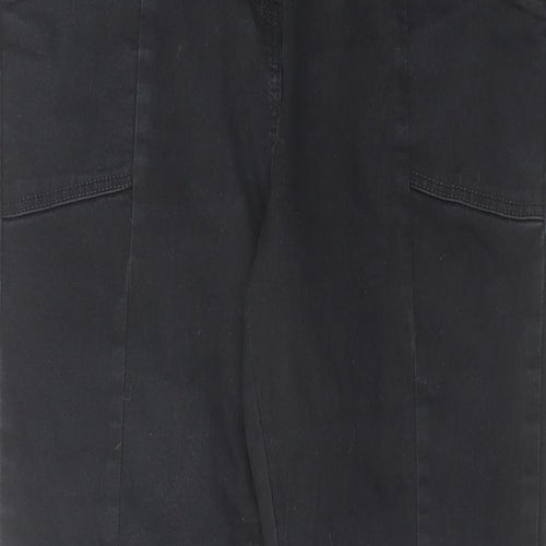 NEXT Womens Black Cotton Skinny Jeans Size 12 L29 in Regular Zip