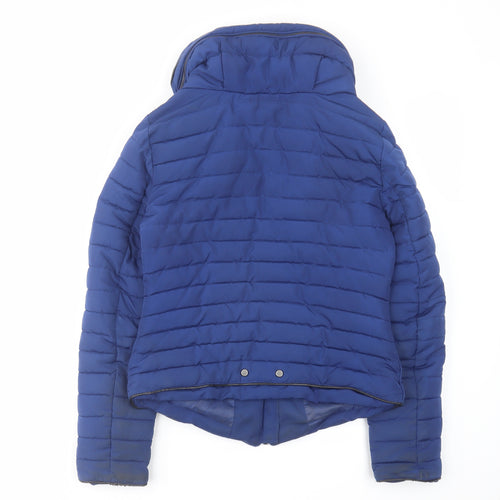 Zara Womens Blue Jacket Size S Zip