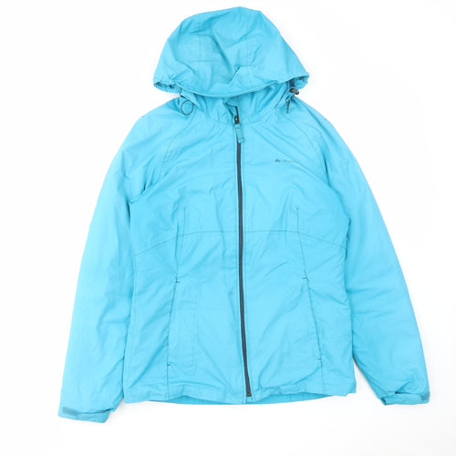 DECATHLON Mens Blue Windbreaker Coat Size S Zip