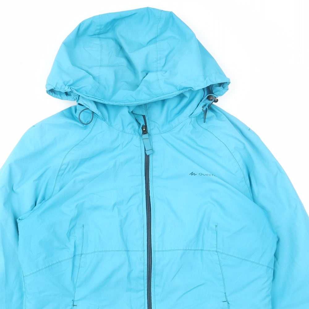 DECATHLON Mens Blue Windbreaker Coat Size S Zip