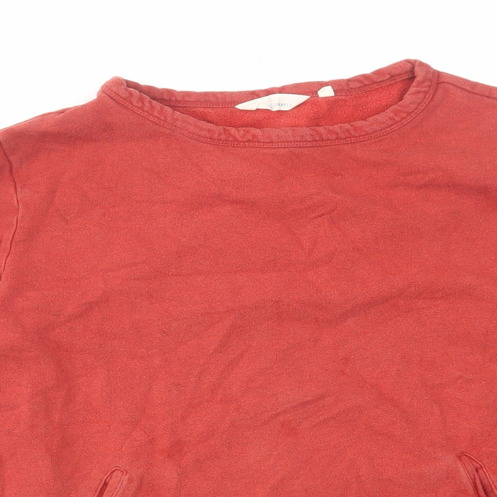 Seasalt Womens Red Cotton Pullover Sweatshirt Size 14 Pullover