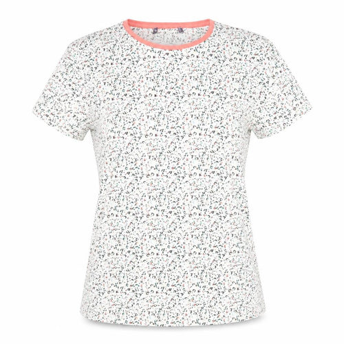 Marks and Spencer Womens Multicoloured Animal Print Cotton Basic T-Shirt Size 8 Round Neck - Leopard Print
