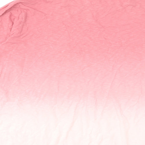 Marks and Spencer Womens Pink Cotton Basic T-Shirt Size 18 Round Neck