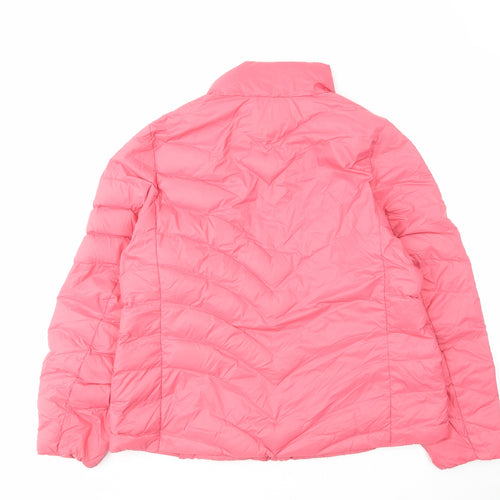 Marks and Spencer Womens Pink Jacket Size 18 Zip