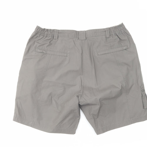 Peter Storm Womens Grey Polyester Cargo Shorts Size 18 L9 in Regular Zip