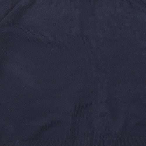 Marks and Spencer Womens Blue V-Neck Acrylic Cardigan Jumper Size 12