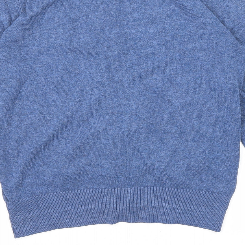 H&M Womens Blue Round Neck Viscose Cardigan Jumper Size S