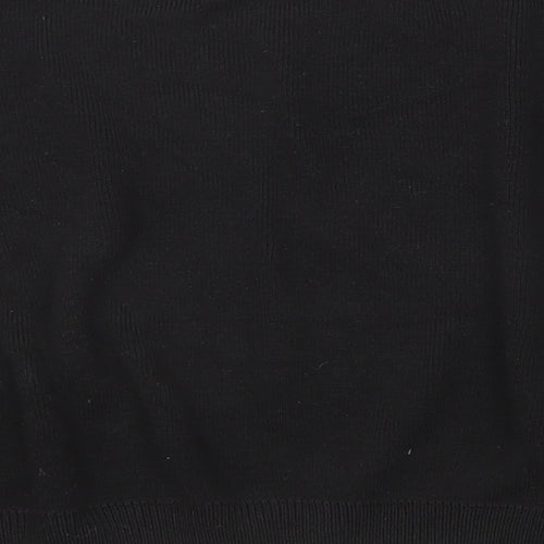 Boohoo Womens Black Round Neck Acrylic Pullover Jumper Size XL