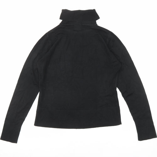 NEXT Womens Black Roll Neck Acrylic Pullover Jumper Size 14