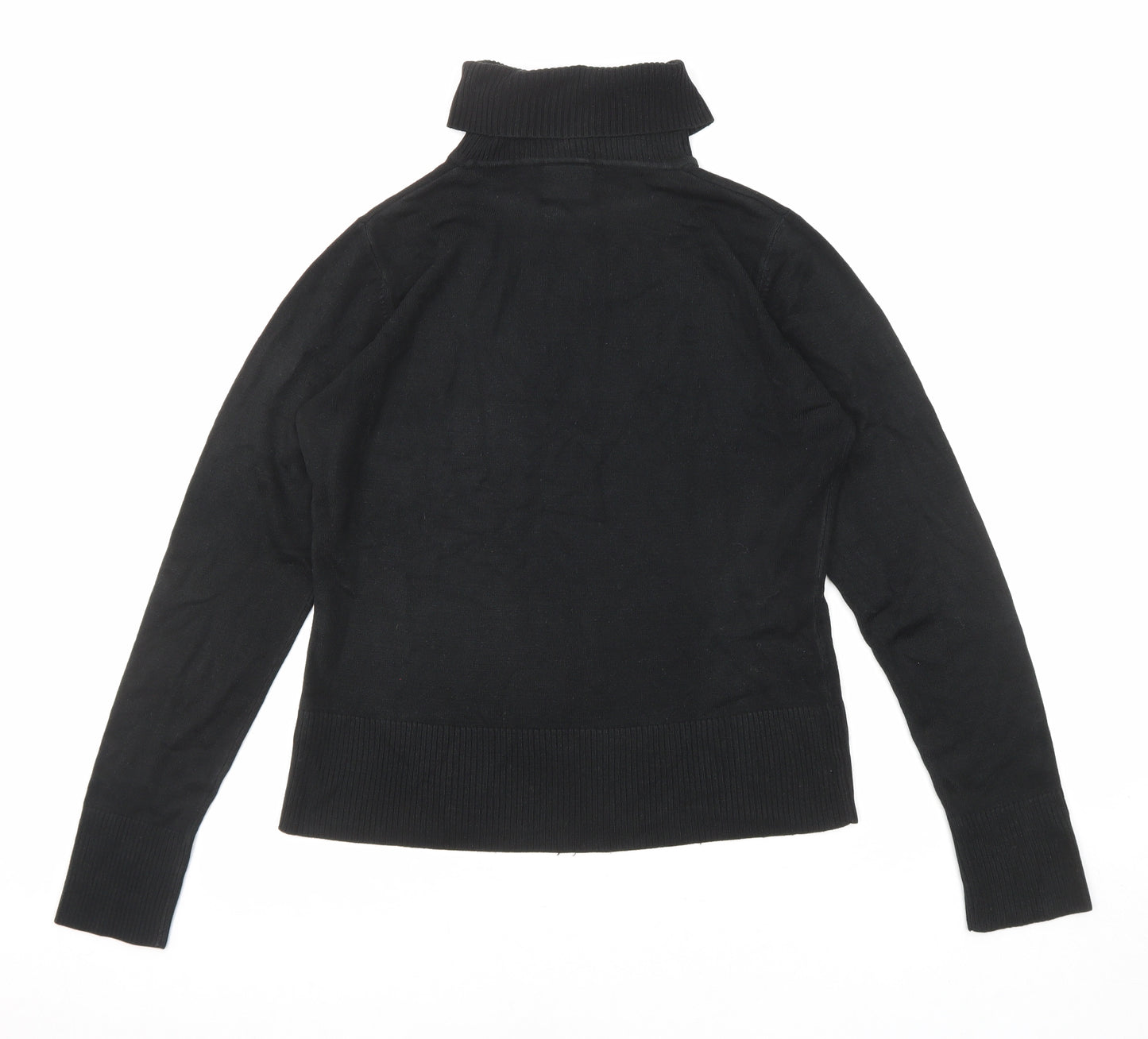 NEXT Womens Black Roll Neck Acrylic Pullover Jumper Size 14