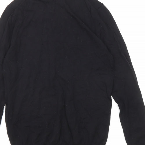 Reiss Mens Black Roll Neck Wool Pullover Jumper Size XS Long Sleeve