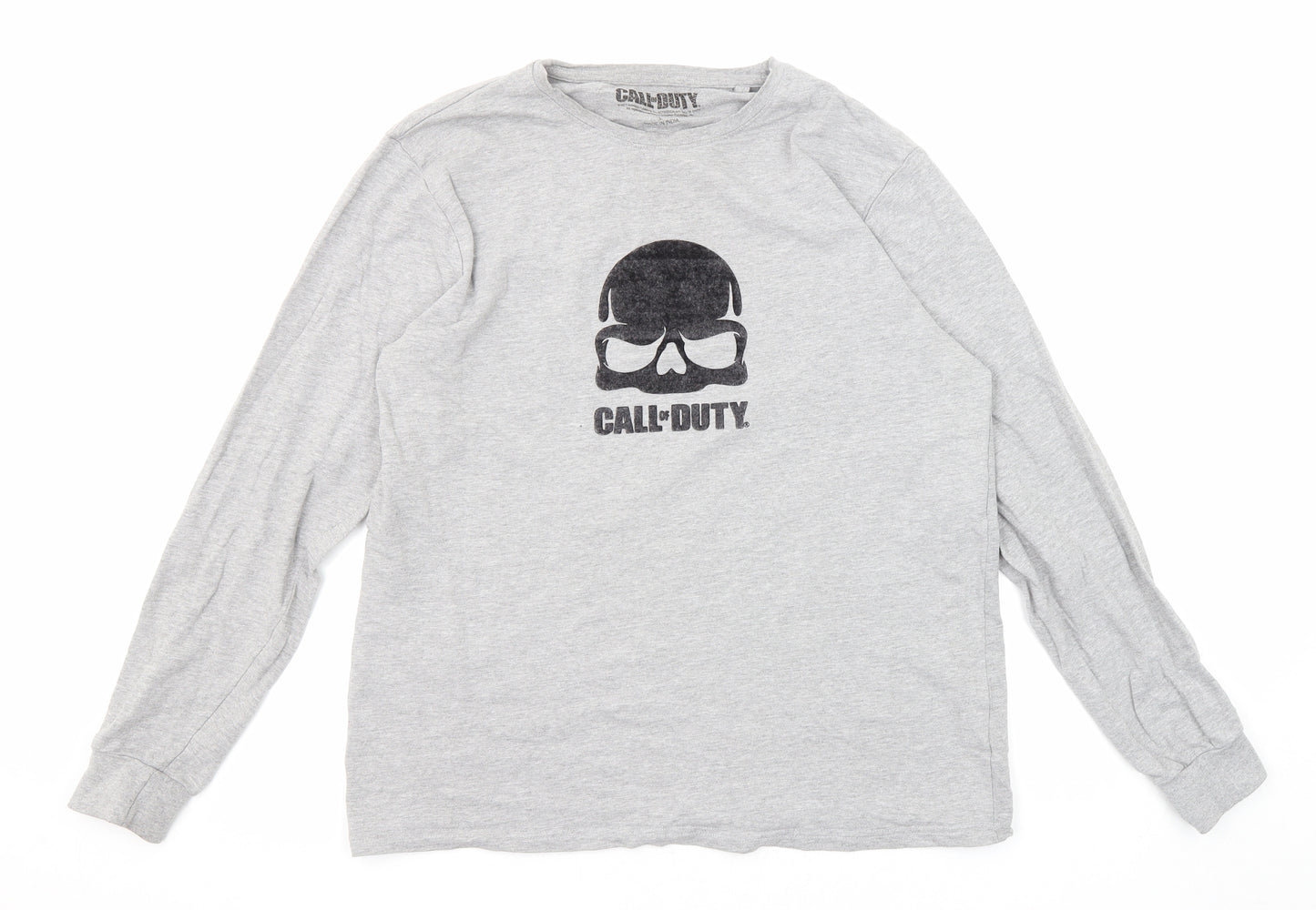 Call of Duty Mens Grey Cotton Pullover Sweatshirt Size L