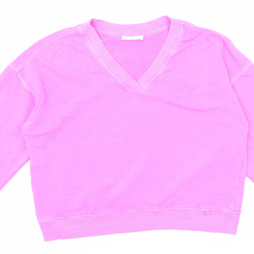 Boutique Womens Pink Cotton Pullover Sweatshirt Size S Pullover