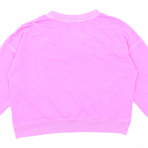 Boutique Womens Pink Cotton Pullover Sweatshirt Size S Pullover