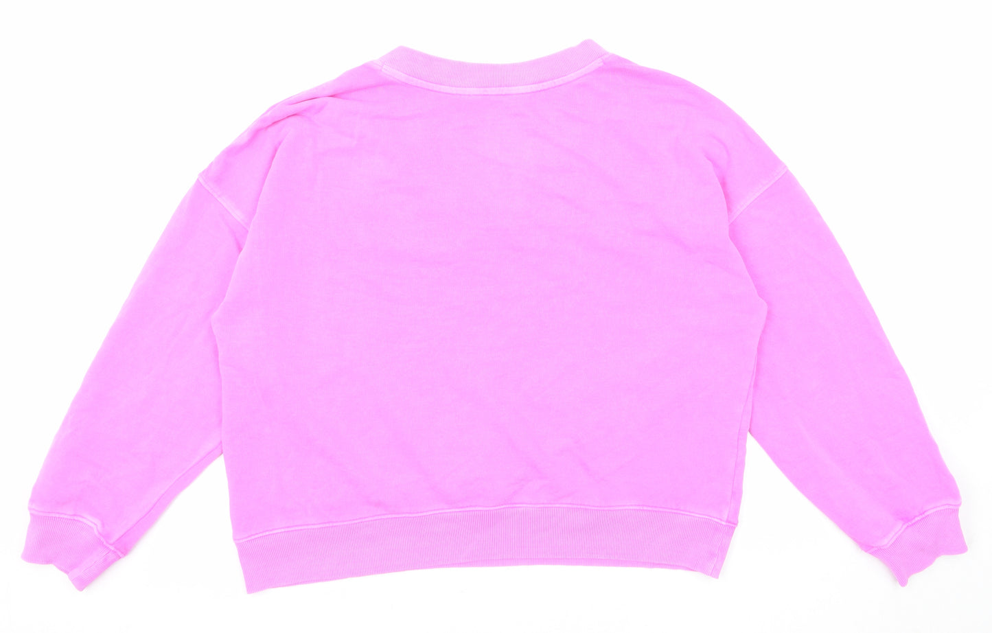 Boutique Womens Pink Cotton Pullover Sweatshirt Size S Pullover