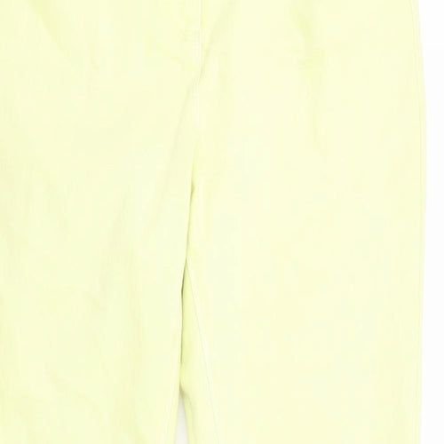 NEXT Womens Yellow Cotton Skinny Jeans Size 14 L27 in Regular Zip