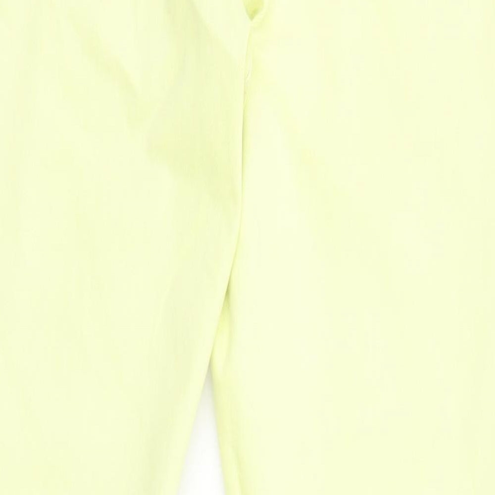 NEXT Womens Yellow Cotton Skinny Jeans Size 14 L27 in Regular Zip