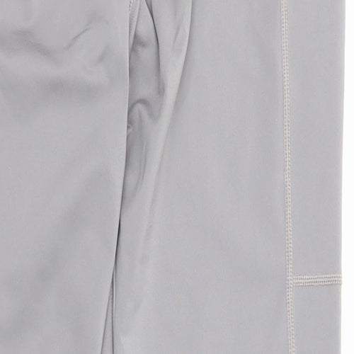 Nike Womens Grey Polyester Pedal Pusher Trousers Size XS L22 in Regular Drawstring