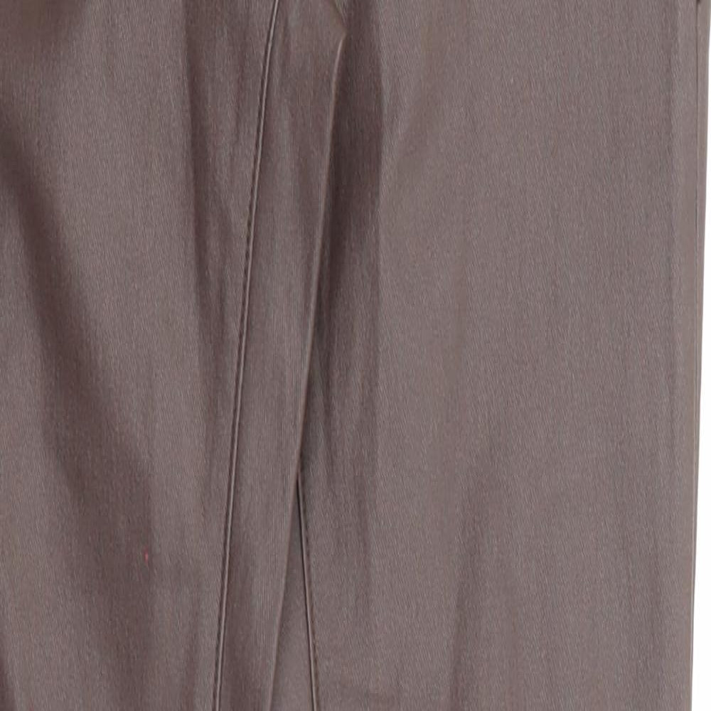 NEXT Womens Brown Viscose Trousers Size 8 L29 in Regular Zip