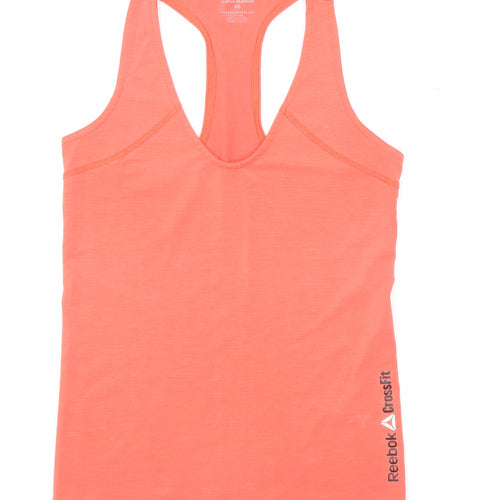 Reebok Womens Red Polyester Basic Tank Size XS Scoop Neck Pullover