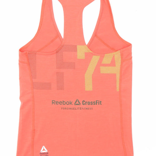 Reebok Womens Red Polyester Basic Tank Size XS Scoop Neck Pullover
