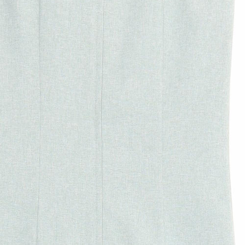 Classics Womens Green Polyester Pencil Dress Size 12 V-Neck Zip
