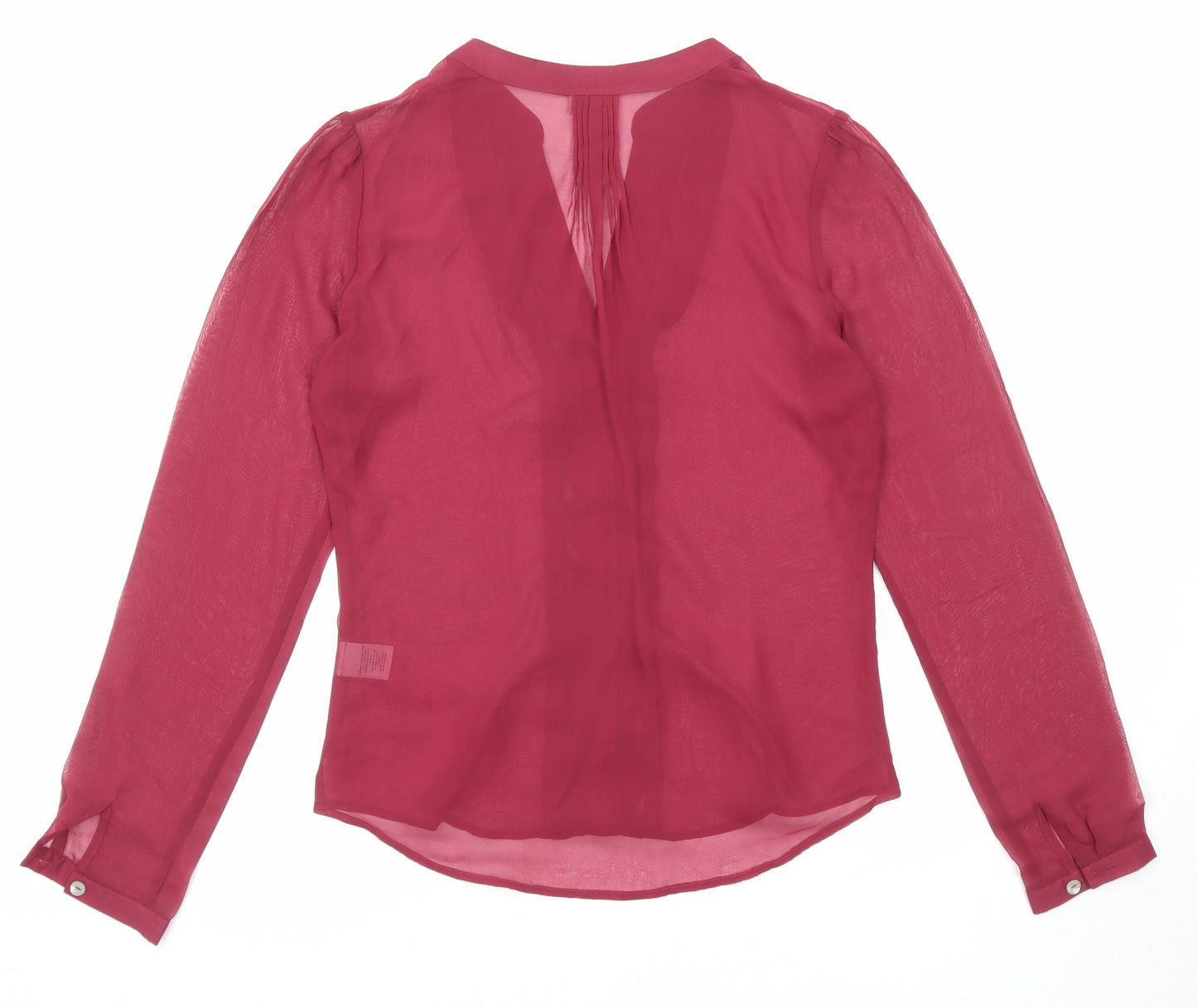 Crew Clothing Womens Purple Polyester Basic Button-Up Size 6 V-Neck