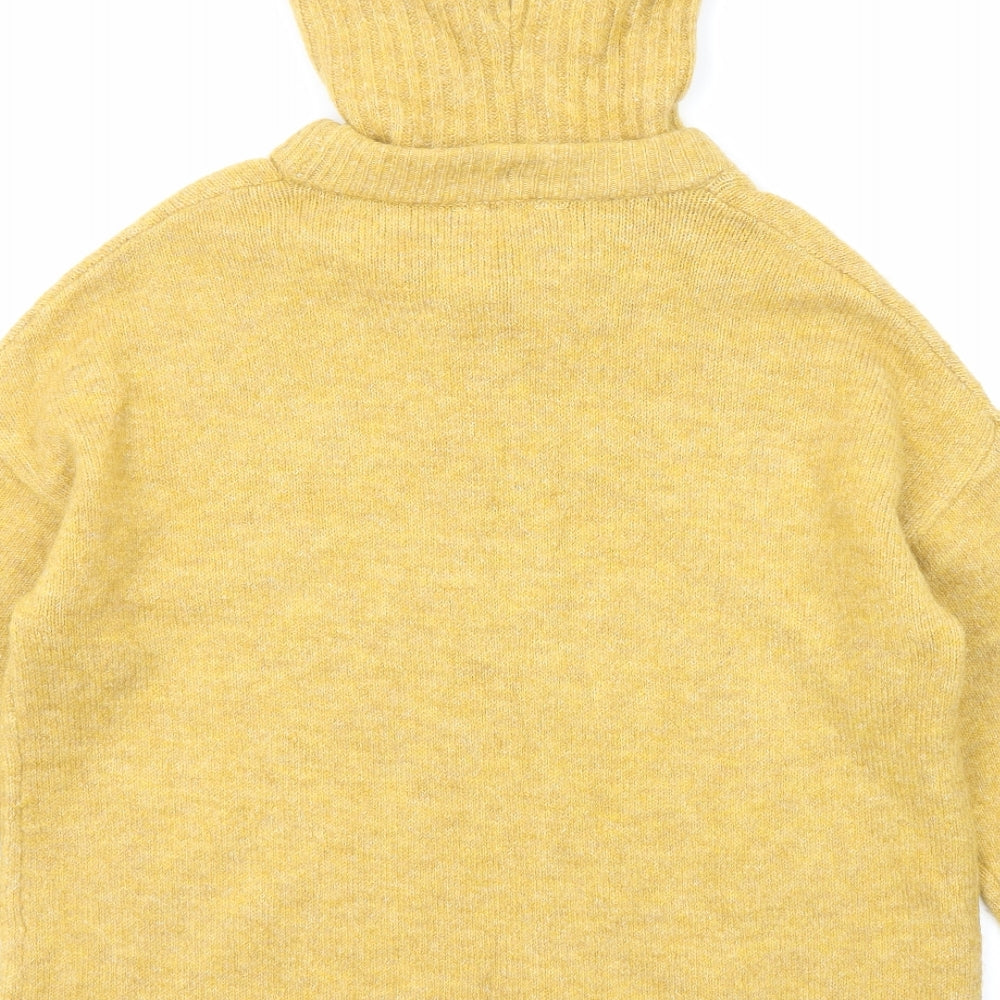 Falmer Heritage Womens Yellow Round Neck Acrylic Pullover Jumper Size M