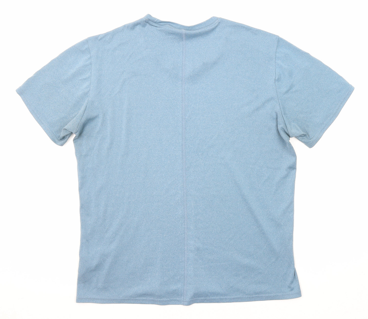 adidas Womens Blue Polyester Basic T-Shirt Size M Round Neck - Activewear