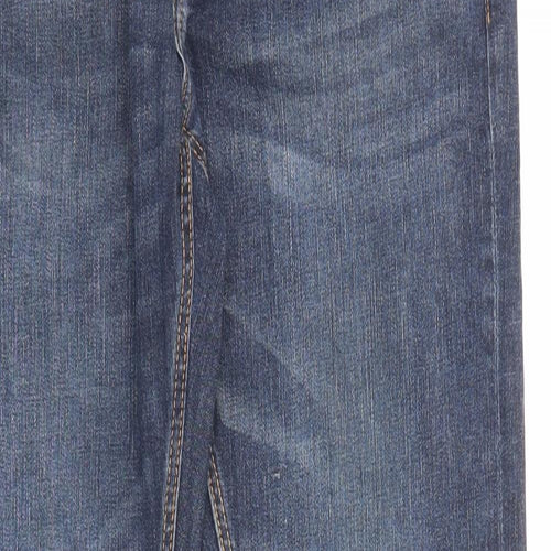 River Island Mens Blue Cotton Skinny Jeans Size 32 in L30 in Regular Zip