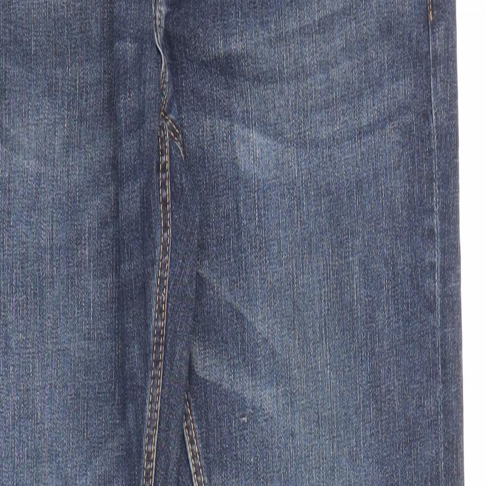 River Island Mens Blue Cotton Skinny Jeans Size 32 in L30 in Regular Zip