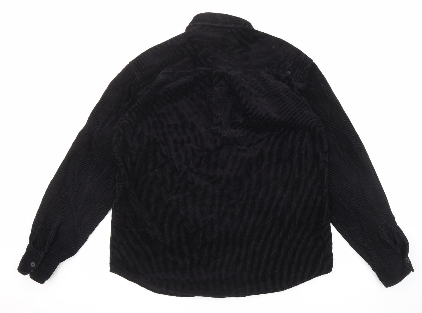 Carhartt Mens Black Cotton Button-Up Size M Collared Button